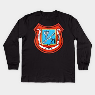 Spanish Air Army - Retro Faded Style Design Kids Long Sleeve T-Shirt